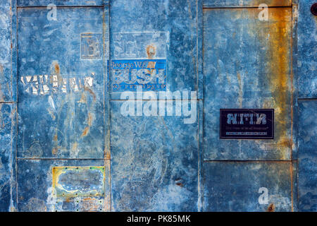 rusty rustic corrugated metal barn building Stock Photo