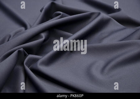 Fabric suit dark blue stretch out of wool and elastane Stock Photo