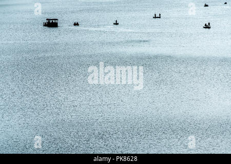 Lake Edersee at low tide, Hesse, Germany, Europe Stock Photo