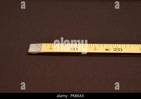 Suit fabric, tweed burgundy-brown of wool. Stock Photo