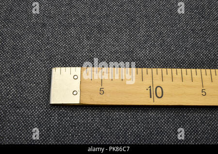 Suit fabric, tweed gray wool. Stock Photo