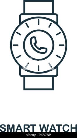 Smart Watch icon. Monochrome style design from visual device collection. UI. Pixel perfect simple pictogram smart watch icon. Web design, apps, softwa Stock Vector