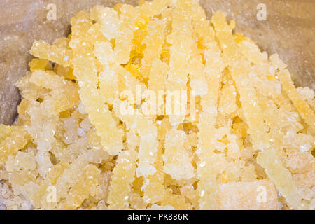 Rock candy sugar crystals, often used  dissolved in tea, Iran Stock Photo