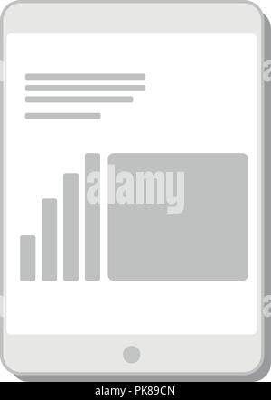 Tablet vector icon isolated on white background. Tablet icon for infographic, website or app Stock Vector