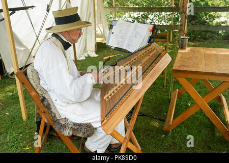 Hammered Dulcimer,musical instrument from the 19th century Stock Photo