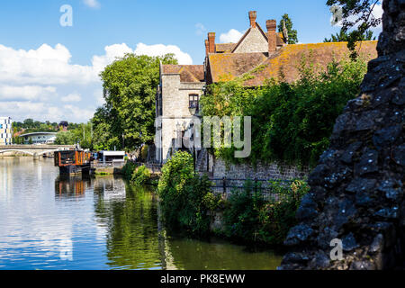 Archbishops Palace on the river Medway Maidstone Kent UK Stock Photo