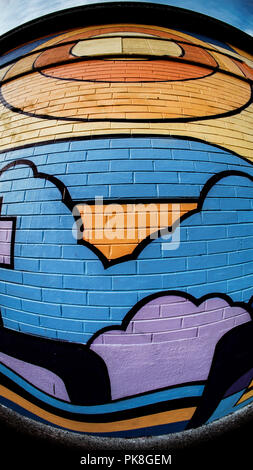 Graffiti on a wall in Montreal, Quebec, Canada Stock Photo