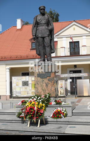 Statue of Marshal Jozef Pilsudski in Bialystok city centre Poland Stock Photo