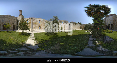 360 degree panoramic view of Isa Bey Mosque