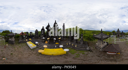 360 degree panoramic view of Pura Ponjok Batu  - Stone Hindu Temple North Bali