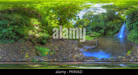 360 degree panoramic view of Tanna, Vanuatu : Tiny Cascade in the Jungle