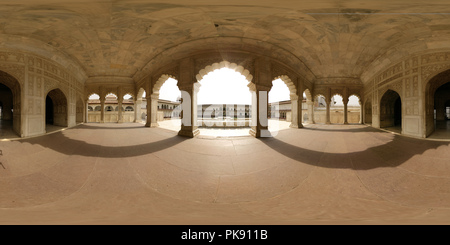 360 degree panoramic view of Red Fort, Agra