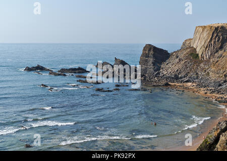 Amalia Beach in southwest Alentejo. Portugal Stock Photo