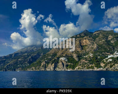 Beautiful view of small village in the Amalfi coast Stock Photo