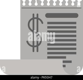 receipt shet isolated icon Stock Vector