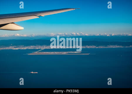 Aerial view of Osaka International Airport Stock Photo