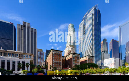 Pershing Square downtown Los Angeles, California, USA. Stock Photo