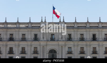 View of the presidential palace, known as La Moneda, in Santiago, Chile. This palace was bombed in the coup of 1973 Stock Photo