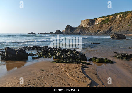 Amalia beach in Southwest Alentejo. Portugal Stock Photo