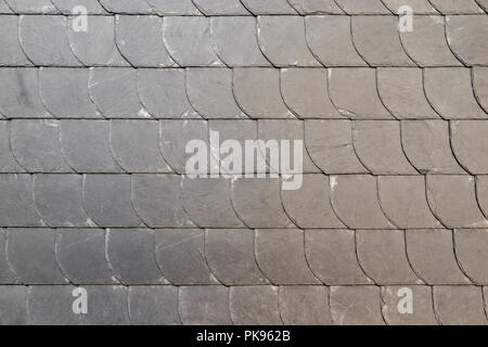 Wall covered with slate slabs. Background. Wallpaper. Stock Photo