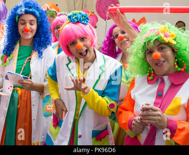 female medical clowns Stock Photo