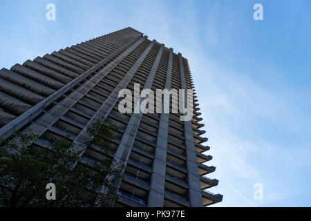 Cromwell Tower residential building in the Barbican Estate, London England United Kingdom UK Stock Photo