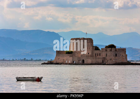 Bourtzi Castle in the Aegean Sea, Nafplio, Greece Stock Photo