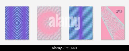 Minimalistic cover template set with gradients Stock Vector
