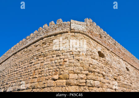 Old wall of Castello a Mare (Koules Fortress),  Heraklion, Crete Island, Greece Stock Photo