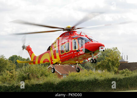 Herts and Essex Air Ambulance. Agusta Westland AW169 Serial 69049 Register G-HHEM used by UK Air Ambulances Specialist Aviation Services. Stock Photo