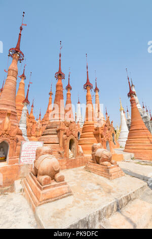 Shwe Inn Thein Paya, Inthein, Inle Lake, Myanmar Stock Photo