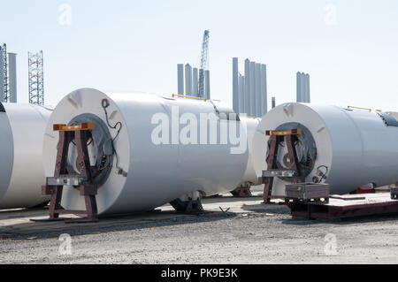 Windturbine new parts Stock Photo