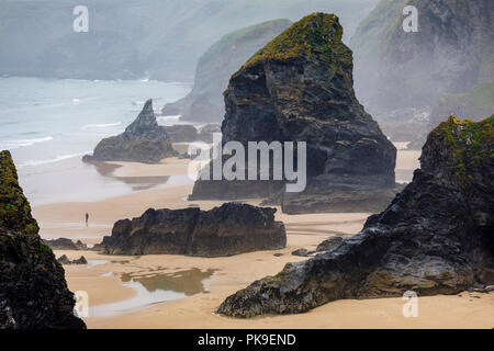 Bedruthan Steps, Cornwall Stock Photo