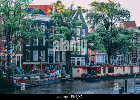 A Classic Amsterdam Scene Stock Photo