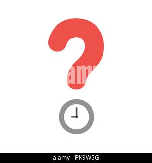 Clock And Question Mark Icon Illustration Stock Vector Image & Art - Alamy