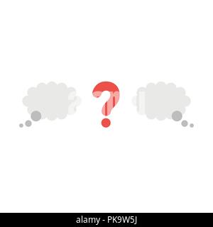 Vector illustration icon concept of question mark between thought bubbles. Stock Vector