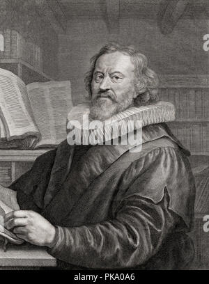 Gerrit Janszoon Vos, 1577 – 1649, aka Gerardus Vossius.  Dutch classical scholar and theologian. Stock Photo