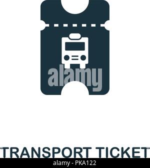 Transport Ticket icon. Monochrome style design from city elements collection. UI. Pixel perfect simple pictogram transport ticket icon. Web design, ap Stock Vector