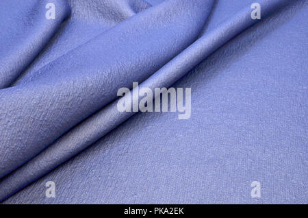 Fabric made of viscose and polyamide blue Stock Photo