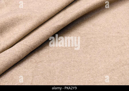 Cashmere for a coat of light brown color Stock Photo