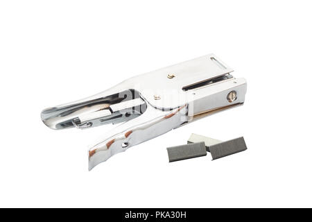stapler isolated on white background Stock Photo