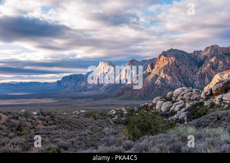 View from White Rock trailhead in Red Rock Canyon, Nevada Stock Photo