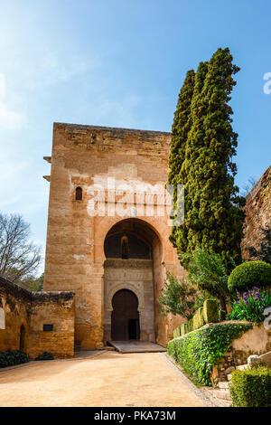 Gate of Justice (Puerta de la Justicia), gate to Alhambra complex in Granada, Spain Stock Photo