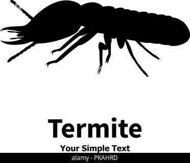 Vector illustration of a silhouette of a termite Stock Vector