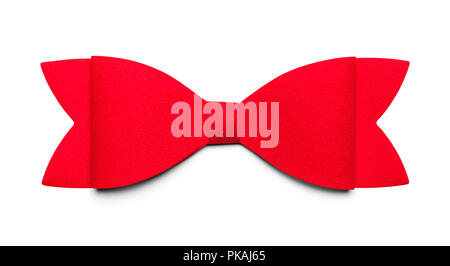 Red Velvet Ribbon Isolated on White Background. Stock Photo