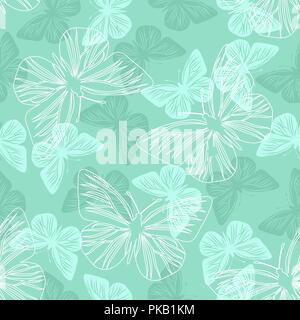 Seamless pattern with butterflies Stock Vector