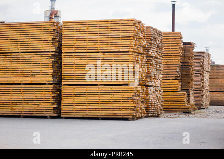 Wood processing. Joinery work. wooden furniture. Wood timber construction material for background and texture. details wood production. composition wo Stock Photo