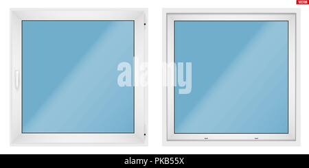 PVC window with one sash Stock Vector