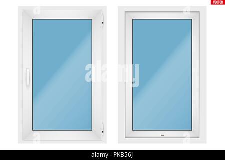 PVC window with one sash Stock Vector