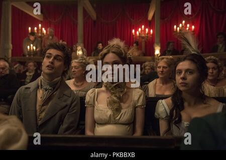 Mary Shelley Year : 2017 USA / UK Director : Haifaa Al-Mansour Douglas Booth, Elle Fanning, Bel Powley Stock Photo